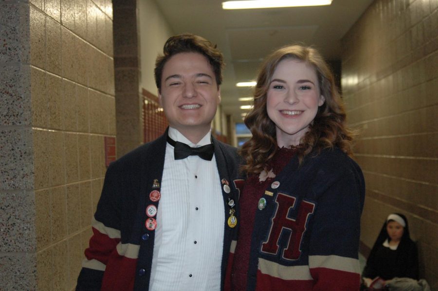 Student directors, Madilyn Mounteer and Jonathan Francis pose before their production of The Sound of Music. 
