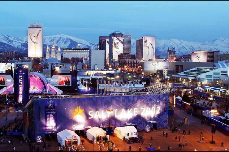 Downtown Salt Lake City in the February of 2002. / Deseret News 