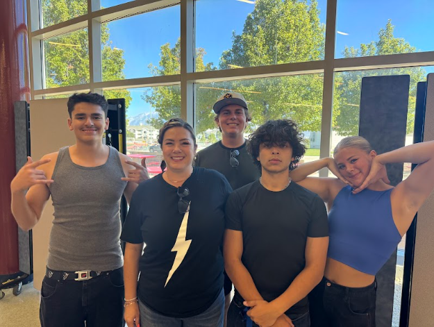 Picture left to right: Jordan Lopez, Lila Slade, Walker Chalk, Nicco Pestana, Nadalynn Slade